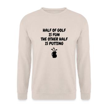 Golf - Sport - Golfer - Club - Green - Game - Play - Sweat-shirt Unisexe - sable - Devant - Alina (178cm) & Michal (187cm)