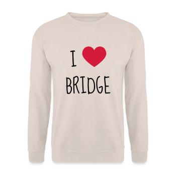bridge / bridgeur / bridgeuse / cartes - Sweat-shirt Unisexe - sable - Devant - Alina (178cm) & Michal (187cm)