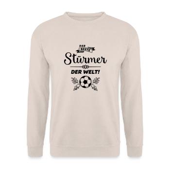 der beste stürmer - Unisex Pullover - Sand - Vorne - Alina (178cm) & Michal (187cm)
