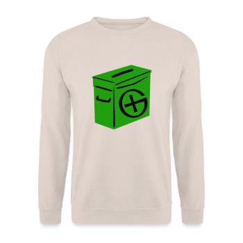 Geocaching: Ammo Can - Unisex Sweatshirt - sand - Front - Alina (178cm) & Michal (187cm)
