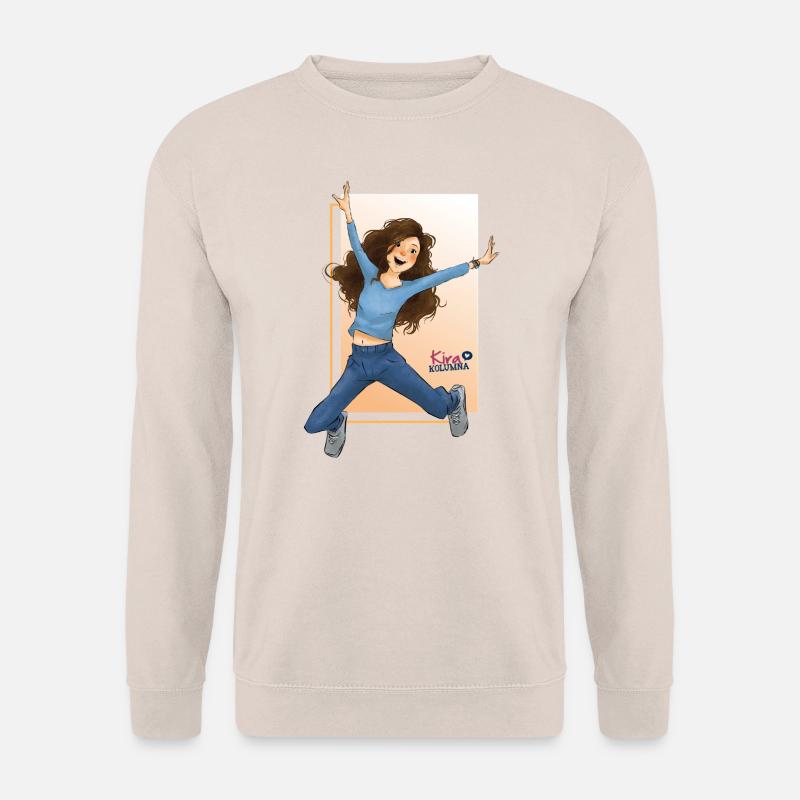 Kira Kolumna Springt Vor Freude Hoch - Unisex Pullover - Sand