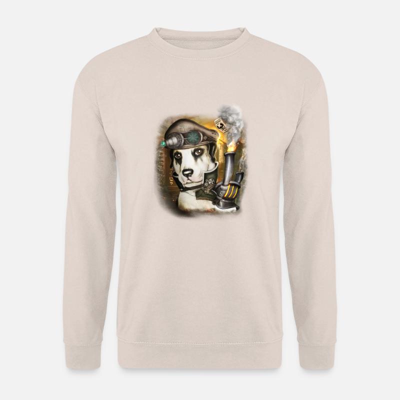 Steampunk Hund # 3 - Unisex Pullover - Sand