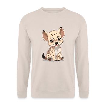 Baby- Hyäne - Unisex Pullover - Sand - Vorne - Alina (178cm) & Michal (187cm)