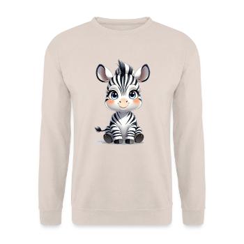 Baby- Zebra - Unisex Pullover - Sand - Vorne - Alina (178cm) & Michal (187cm)