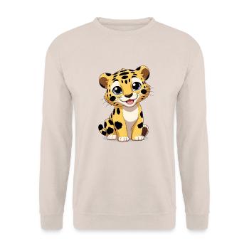 Baby- Leo - Unisex Pullover - Sand - Vorne - Alina (178cm) & Michal (187cm)