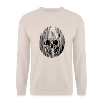 Schädel-Linien - Unisex Pullover - Sand - Vorne - Alina (178cm) & Michal (187cm)