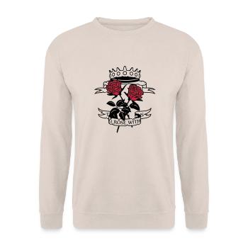 There is no rose.. - Unisex Pullover - Sand - Vorne - Alina (178cm) & Michal (187cm)