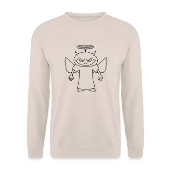 Devil Angel - Unisex Sweatshirt - sand - Front - Alina (178cm) & Michal (187cm)