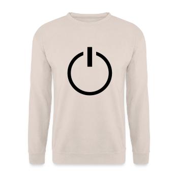 power_icon_f1 - Unisex Pullover - Sand - Vorne - Alina (178cm) & Michal (187cm)