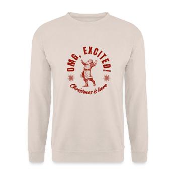 Christmas is here! - Unisex Pullover - Sand - Vorne - Alina (178cm) & Michal (187cm)