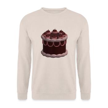 3D-Kirsch-Vintage-Kuchen - Unisex Pullover - Sand - Vorne - Alina (178cm) & Michal (187cm)