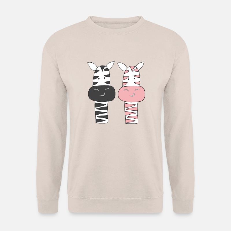 zebra mr und mrs - Unisex Pullover - Sand