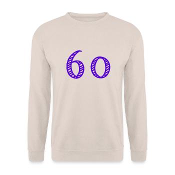 60. 60 YEARS. 60th ANNIVERSARY. 60TH BIRTHDAY. - Unisex Sweatshirt - sand - Front - Alina (178cm) & Michal (187cm)