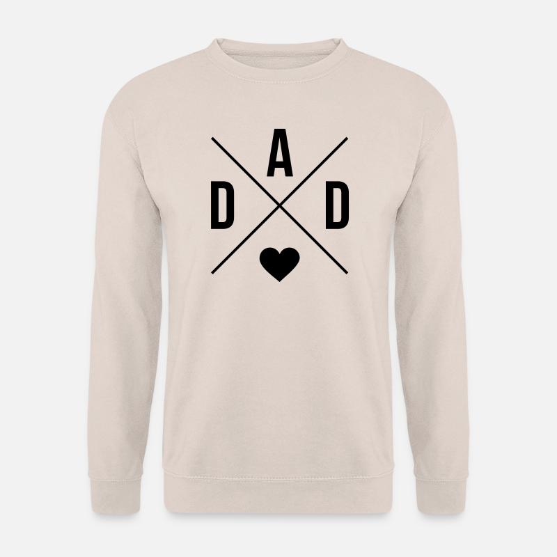 Dad mit Herz Papa Vatertag - Unisex Pullover - Sand
