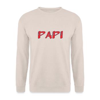 BONNE FÊTE PAPA. PAPA. FÊTE DES PÈRES. PÈRE - Sweat-shirt Unisexe - sable - Devant - Alina (178cm) & Michal (187cm)
