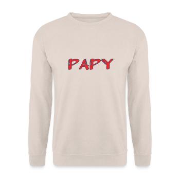 BONNE FÊTE PAPA. PAPA. FÊTE DES PÈRES. PÈRE - Sweat-shirt Unisexe - sable - Devant - Alina (178cm) & Michal (187cm)