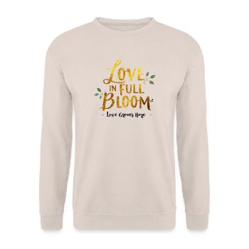 Love in full bloom - Unisex Sweatshirt - sand - Front - Alina (178cm) & Michal (187cm)