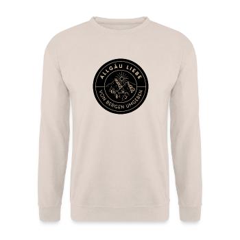 Allgäu Liebe - Von Bergen umgeben - Unisex Pullover - Sand - Vorne - Alina (178cm) & Michal (187cm)