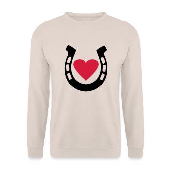 horse - Unisex Sweatshirt - sand - Front - Alina (178cm) & Michal (187cm)