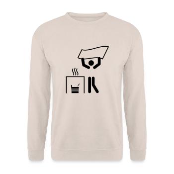 Piktogramm Aufguss Wedeln einzeln - Unisex Pullover - Sand - Vorne - Alina (178cm) & Michal (187cm)