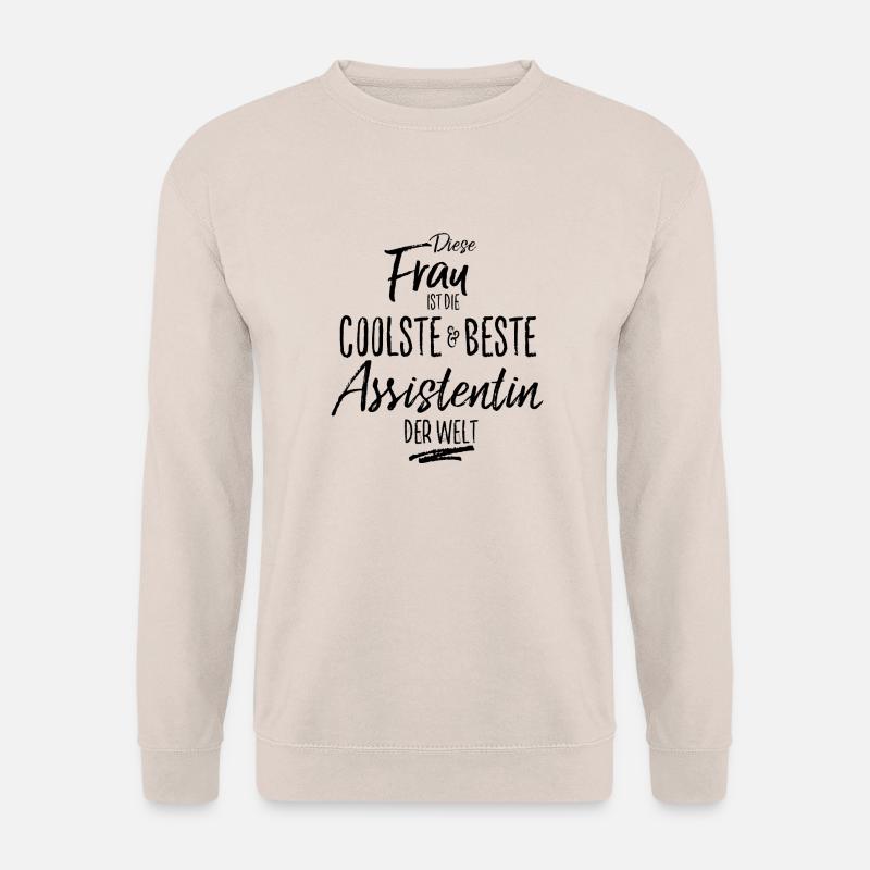 assistentin die Beste (s) - Unisex Pullover - Sand