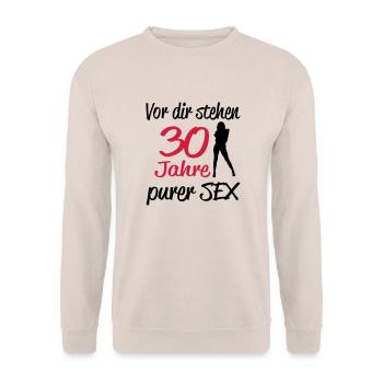 purer_sex_frau30 - Unisex Sweatshirt - sand - Front - Alina (178cm) & Michal (187cm)