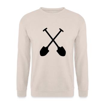 Schaufel - Unisex Pullover - Sand - Vorne - Alina (178cm) & Michal (187cm)