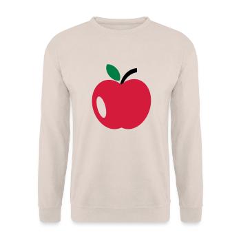 apple - Unisex Sweatshirt - sand - Front - Alina (178cm) & Michal (187cm)