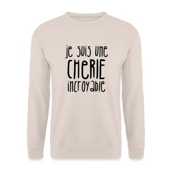 Amour / Saint Valentin / Coeur / Bébé / Love - Sweat-shirt Unisexe - sable - Devant - Alina (178cm) & Michal (187cm)