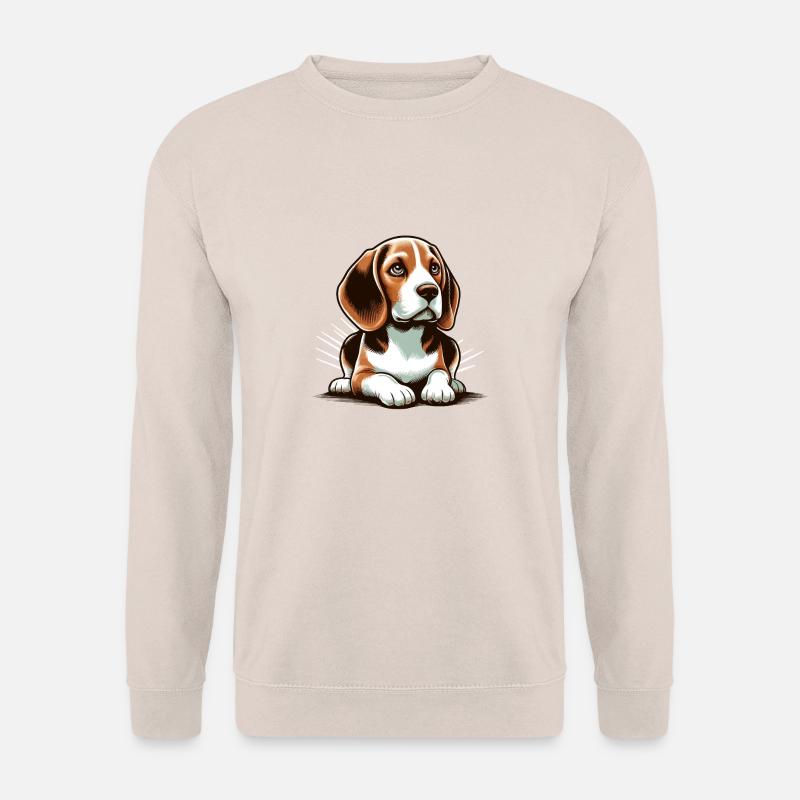 Liegender Beagle Hund - Unisex Pullover - Sand