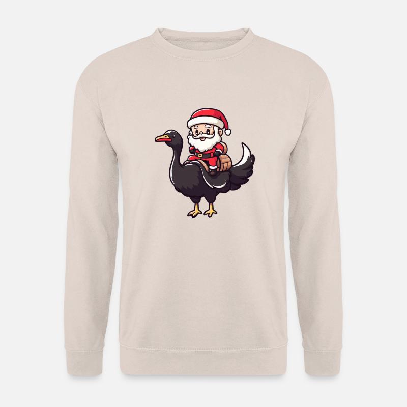 Strauß Weihnachtsmann Cartoon - Unisex Pullover - Sand