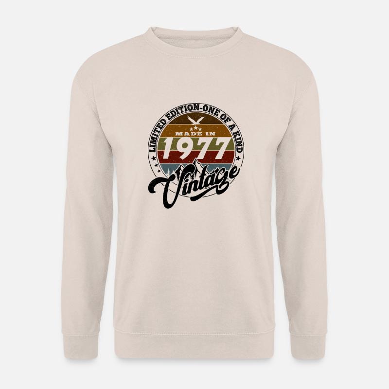 Eleganter Vintage: 1977 Retro Geschenk 1977 2025 - Unisex Pullover - Sand