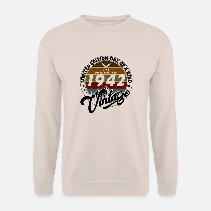 Eleganter Vintage: 1942 Retro Geschenk 1942 2025 - Unisex Pullover - Sand