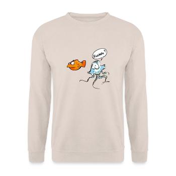 Kuscheln? - Unisex Pullover - Sand - Vorne - Alina (178cm) & Michal (187cm)