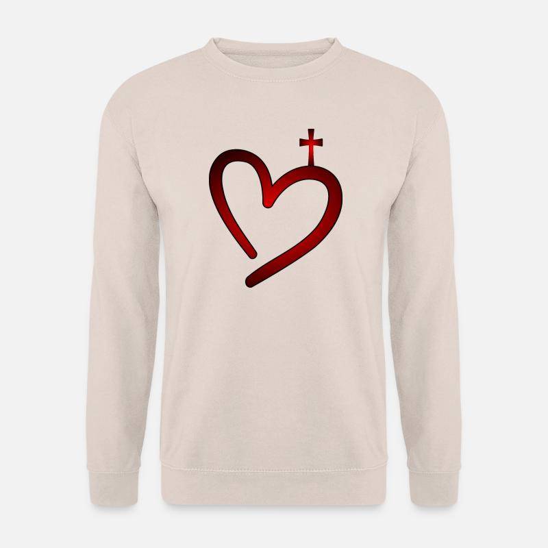 Christlicher Glaube - KREUZ LIEBE RELIGION - Unisex Pullover - Sand