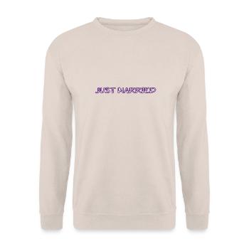 PAAR. ICH HABE GERADE GEHEIRATET. Junggesellinnenabschied. HEILIGER VALENTINSTAG. MARIES - Unisex Pullover - Sand - Vorne - Alina (178cm) & Michal (187cm)