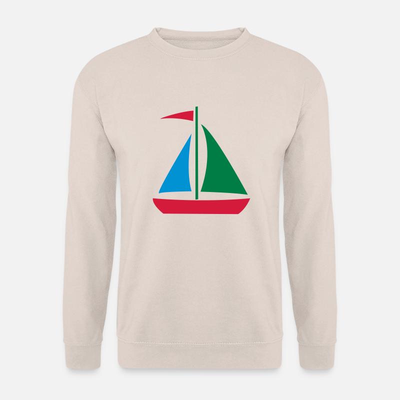 Segelboot_2_3clr - Unisex Pullover - Sand