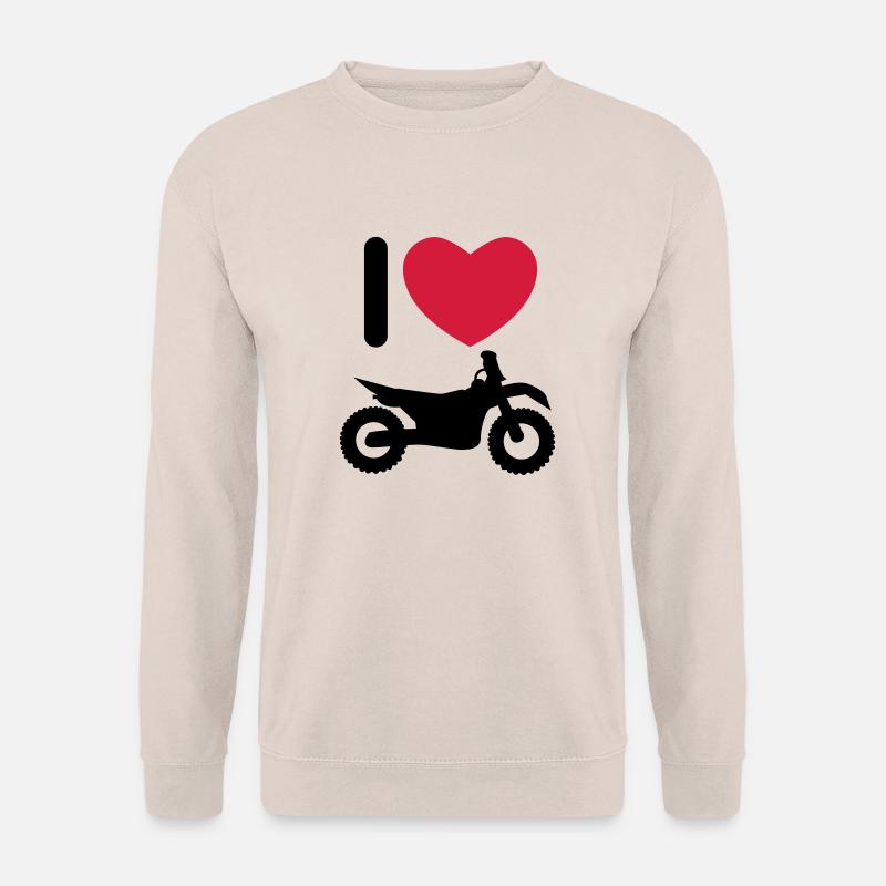 I love biking - Unisex Pullover - Sand