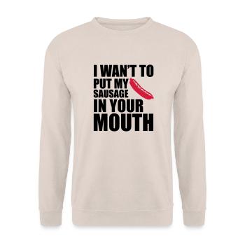 Sausage - Unisex Sweatshirt - sand - Front - Alina (178cm) & Michal (187cm)