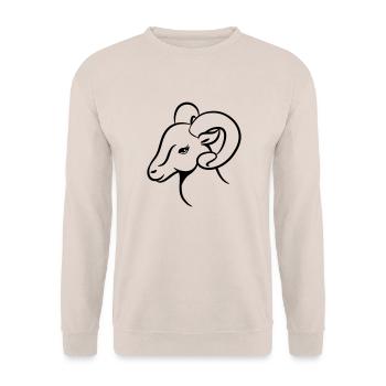 Aries zodiac sign horoscope animal - Unisex Sweatshirt - sand - Front - Alina (178cm) & Michal (187cm)