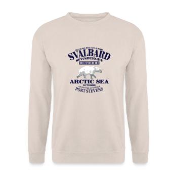 Spitsbergen - Svalbard - Spitzbergen - Polar Bear - Unisex Pullover - Sand - Vorne - Alina (178cm) & Michal (187cm)
