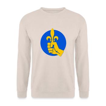 Poing Lys - Sweat-shirt Unisexe - sable - Devant - Alina (178cm) & Michal (187cm)