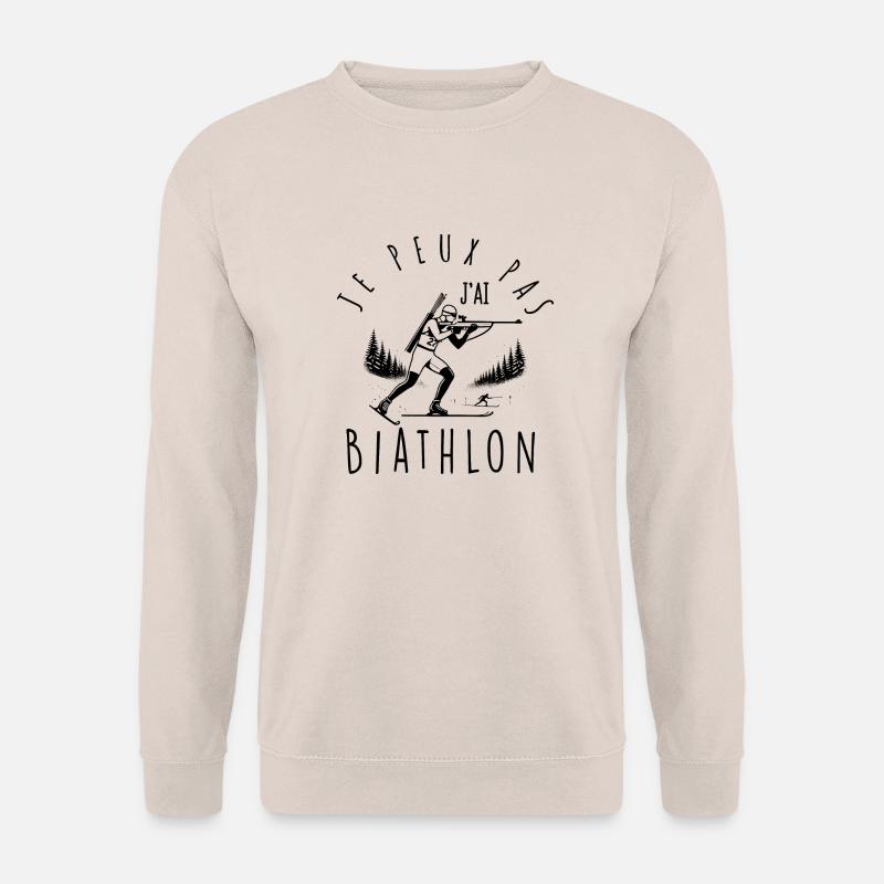 Ich kann nicht, ich habe Biathlon - Unisex Pullover - Sand