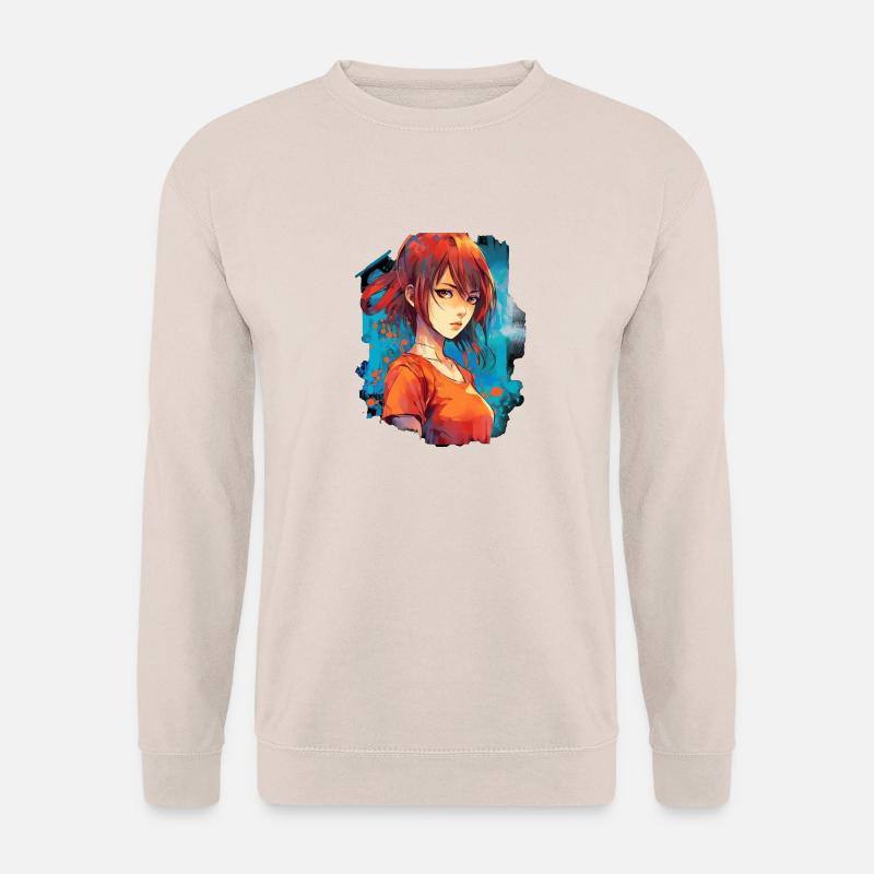 Anime Girl - Unisex Pullover - Sand
