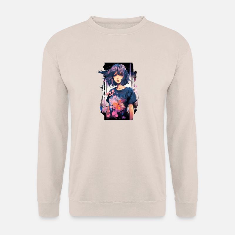 Anime Girl - Unisex Pullover - Sand