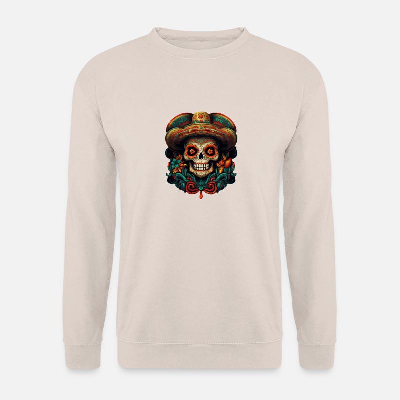 Cinco de Mayo Skull - Unisex Sweatshirt - sand