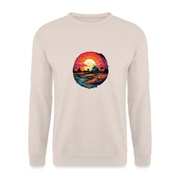 Paysage - Sweat-shirt Unisexe - sable - Devant - Alina (178cm) & Michal (187cm)