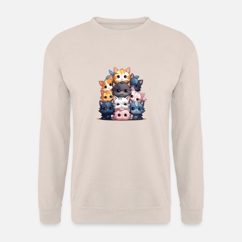 Katze - Kawaii Style - Unisex Pullover - Sand