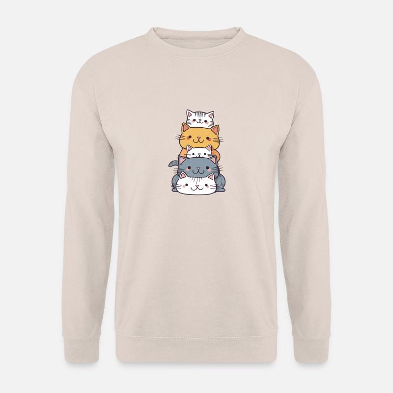 Katze - Kawaii Style - Unisex Pullover - Sand