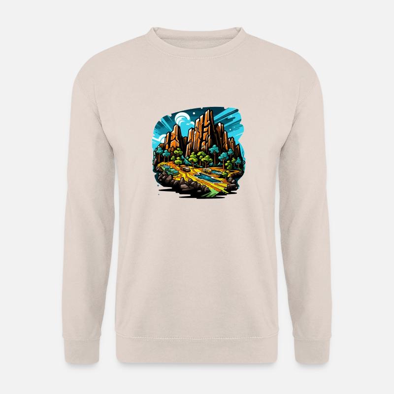 Landscape - Illustration - Unisex Sweatshirt - sand